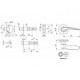 Ручка защелка 6020 CP-B (фик.) хром