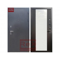 Входная дверь REX 5 СБ-16 с зеркалом Антик серебро / Венге