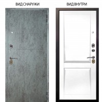 Стальная БЕРЛОГА XS / Агат Темный бетон / Ариана Белая эмаль