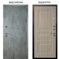 Стальная БЕРЛОГА XS / Агат Темный бетон / Скиф Дуб филадельфия крем