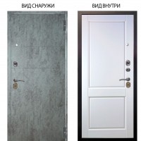 Стальная БЕРЛОГА XS / Агат Темный бетон / Соренто Белая эмаль