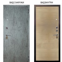 Стальная БЕРЛОГА XS / Агат Темный бетон / Элегант Дорс светлый горизонт