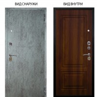 Стальная БЕРЛОГА XS / Агат Темный бетон / Элион Дуб рустикальный