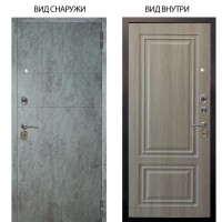 Стальная БЕРЛОГА XS / Агат Темный бетон / Элион Дуб филадельфия крем