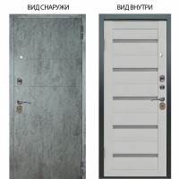 Стальная БЕРЛОГА XS / Агат Темный бетон / Александра Серый винил