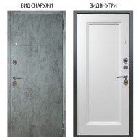 Стальная БЕРЛОГА XS / Агат Темный бетон / Анастасия 1 Белый снег