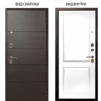 Стальная БЕРЛОГА XS / Агат Венге горизонт / Ариана Белая эмаль