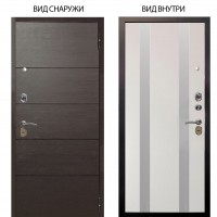 Стальная БЕРЛОГА XS / Агат Венге горизонт / Дуэт Белое дерево вставки Изабель