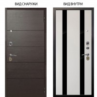 Стальная БЕРЛОГА XS / Агат Венге горизонт / Дуэт Белое дерево вставки Кензо