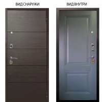 Стальная БЕРЛОГА XS / Агат Венге горизонт / Соло Антрацит