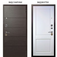 Стальная БЕРЛОГА XS / Агат Венге горизонт / Соренто Белая эмаль