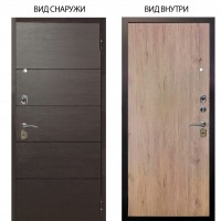 Стальная БЕРЛОГА XS / Агат Венге горизонт / Элегант Рустик соломенный
