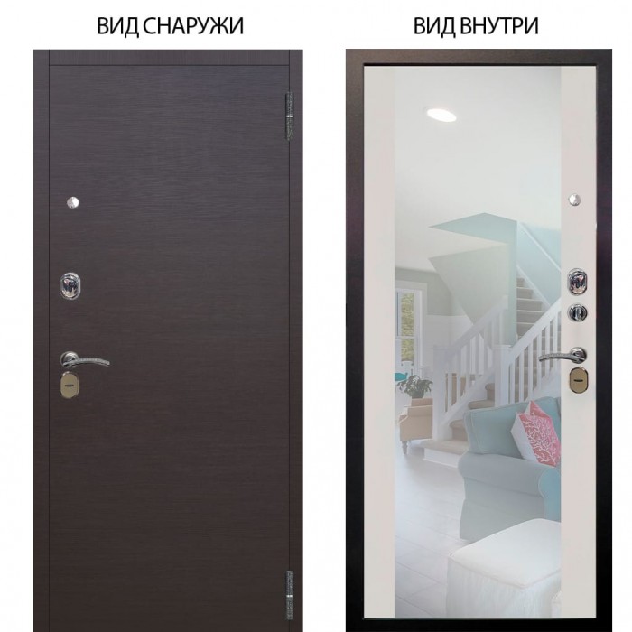 Стальная БЕРЛОГА XS / Элегант Венге горизонт / Вояж Белое дерево