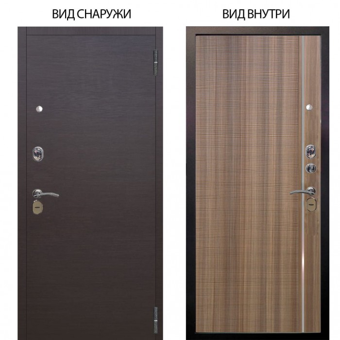 Стальная БЕРЛОГА XS / Элегант Венге горизонт / Гауда Керамика