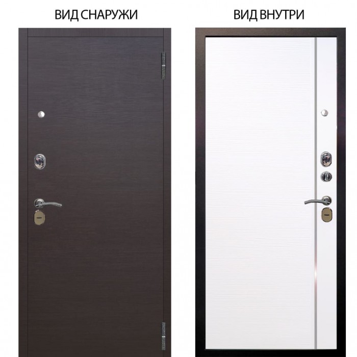 Стальная БЕРЛОГА XS / Элегант Венге горизонт / Гауда Роял вуд белый