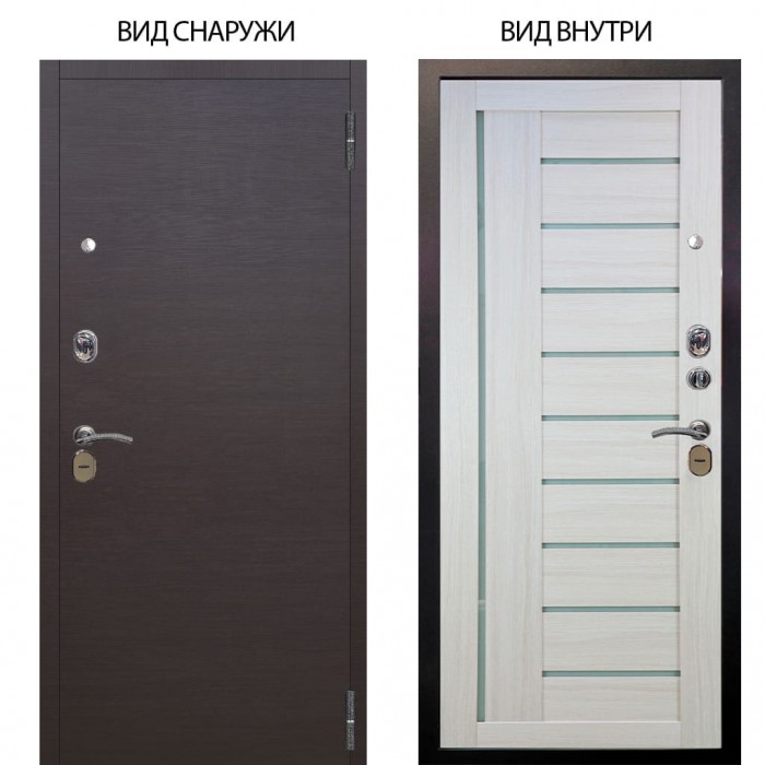 Стальная БЕРЛОГА XS / Элегант Венге горизонт / Диана Белая лиственница