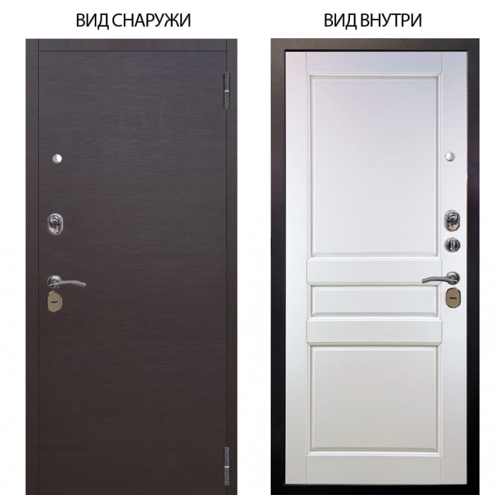 Стальная БЕРЛОГА XS / Элегант Венге горизонт / Каролина Белая эмаль