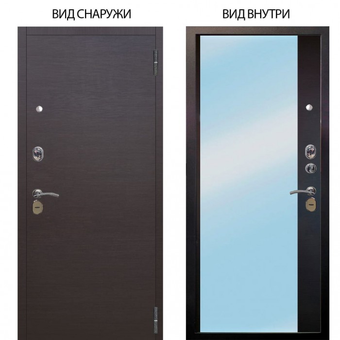 Стальная БЕРЛОГА XS / Элегант Венге горизонт / Магнум Черный софт