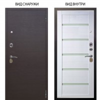 Стальная БЕРЛОГА XS / Элегант Венге горизонт / Александра Белый глянец