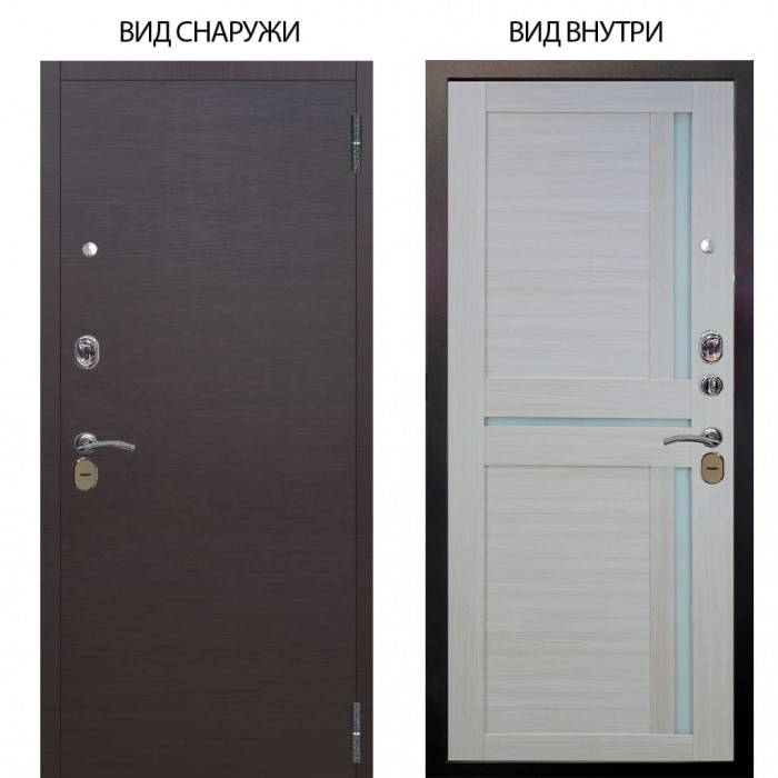 Стальная БЕРЛОГА XS / Элегант Венге горизонт / Мирра Белая лиственница