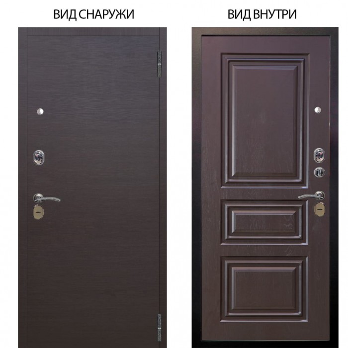 Стальная БЕРЛОГА XS / Элегант Венге горизонт / Скиф Горький шоколад