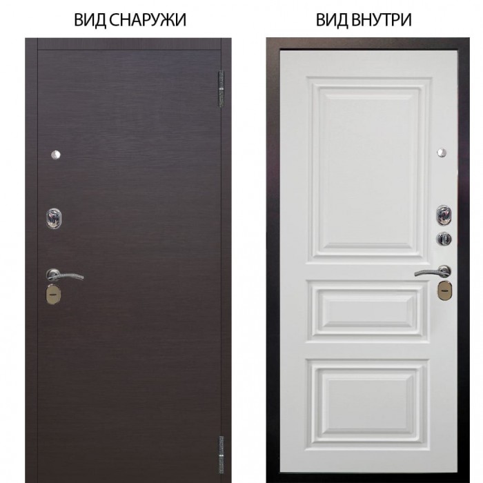 Стальная БЕРЛОГА XS / Элегант Венге горизонт / Скиф Софт милк