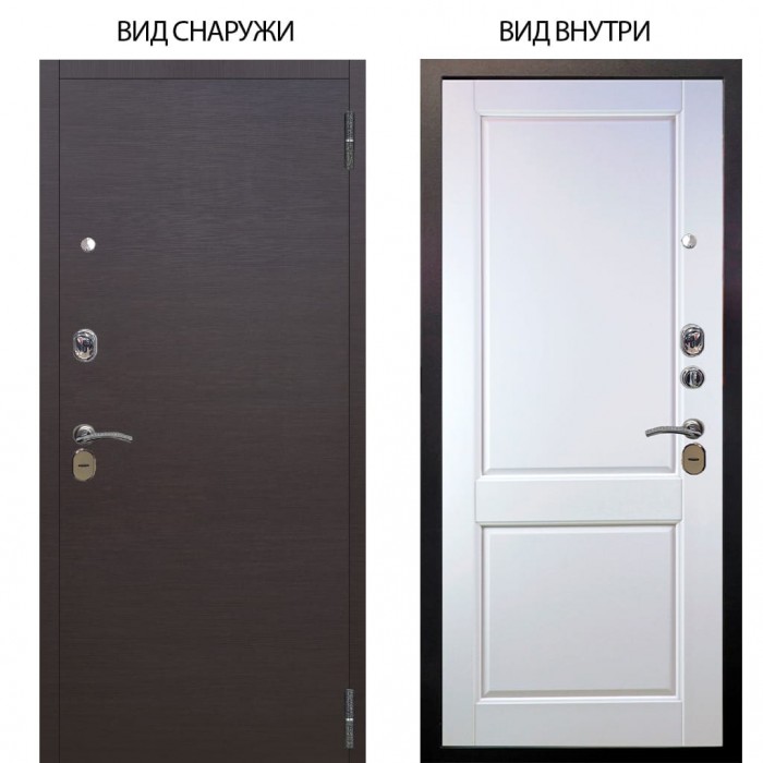 Стальная БЕРЛОГА XS / Элегант Венге горизонт / Соренто Белая эмаль