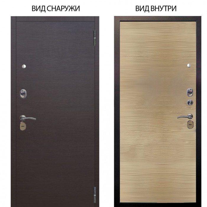 Стальная БЕРЛОГА XS / Элегант Венге горизонт / Элегант Дорс светлый горизонт