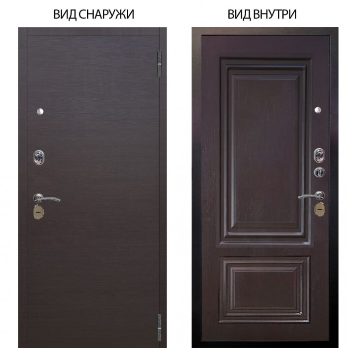 Стальная БЕРЛОГА XS / Элегант Венге горизонт / Элион Горький шоколад