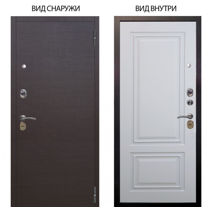 Стальная БЕРЛОГА XS / Элегант Венге горизонт / Элион Софт милк