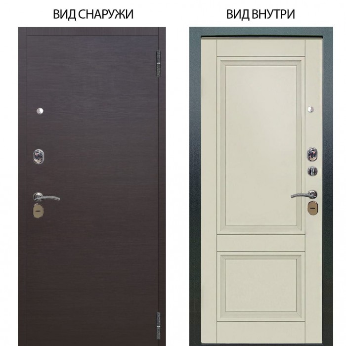 Стальная БЕРЛОГА XS / Элегант Венге горизонт / Анастасия 2 Ваниль винил