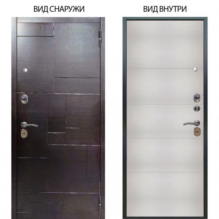 Стальная БЕРЛОГА XS / Форт Венге горизонт / Агат Вельвет белый горизонт