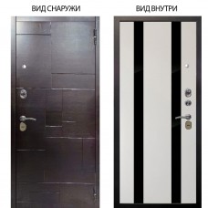 Стальная БЕРЛОГА XS / Форт Венге горизонт / Дуэт Белое дерево вставки Кензо