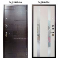 Стальная БЕРЛОГА XS / Форт Венге горизонт / Дуэт Белое дерево вставки Николь