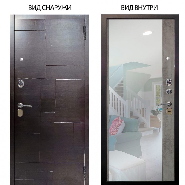 Стальная БЕРЛОГА XS / Форт Венге горизонт / Магнум Светлый бетон