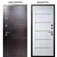 Стальная БЕРЛОГА XS / Форт Венге горизонт / Александра Белый глянец