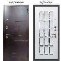 Стальная БЕРЛОГА XS / Форт Венге горизонт / Мэрелин Софт милк с фацетом и пескоструем