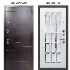 Стальная БЕРЛОГА XS / Форт Венге горизонт / Мэрелин Софт милк с фацетом и пескоструем
