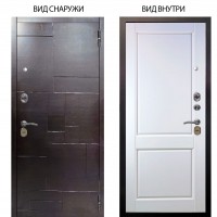 Стальная БЕРЛОГА XS / Форт Венге горизонт / Соренто Белая эмаль
