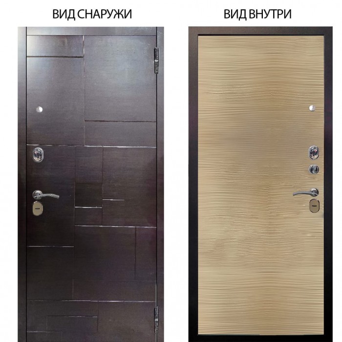 Стальная БЕРЛОГА XS / Форт Венге горизонт / Элегант Дорс светлый горизонт