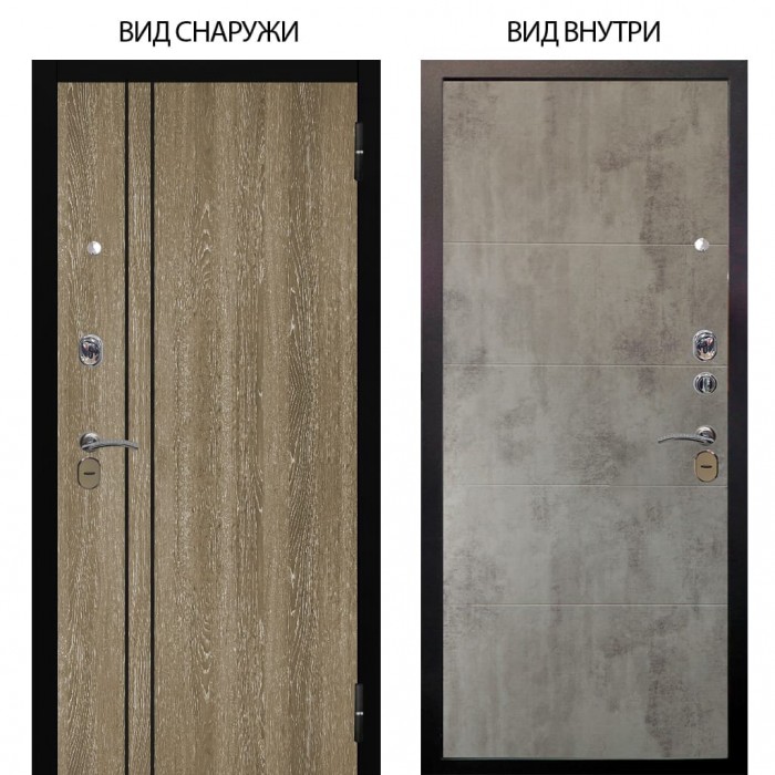 Стальная БЕРЛОГА XS / Гейджи Орех мраморный / Агат Светлый бетон