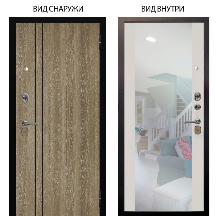 Стальная БЕРЛОГА XS / Гейджи Орех мраморный / Вояж Белое дерево