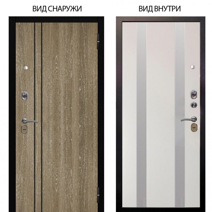 Стальная БЕРЛОГА XS / Гейджи Орех мраморный / Дуэт Белое дерево вставки Изабель