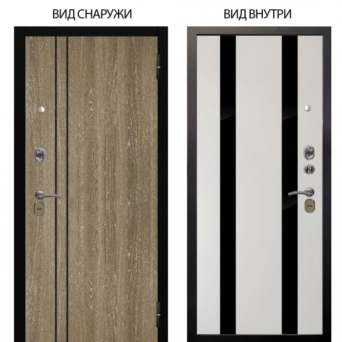 Стальная БЕРЛОГА XS / Гейджи Орех мраморный / Дуэт Белое дерево вставки Кензо