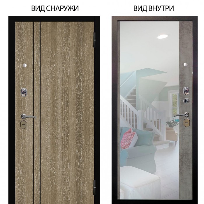 Стальная БЕРЛОГА XS / Гейджи Орех мраморный / Магнум Светлый бетон