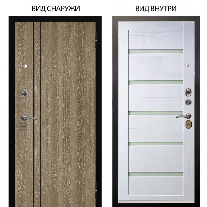 Стальная БЕРЛОГА XS / Гейджи Орех мраморный / Александра Белый глянец