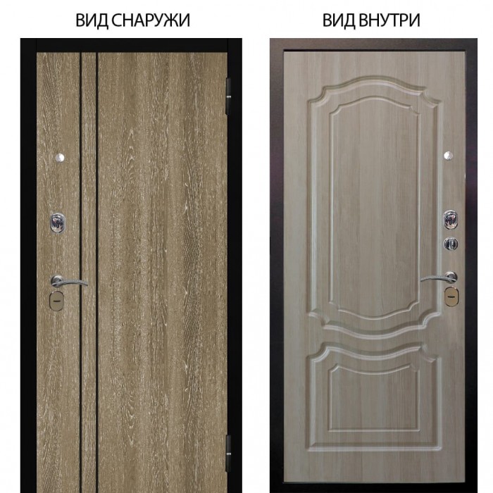 Стальная БЕРЛОГА XS / Гейджи Орех мраморный / Мишель Ларче светлый