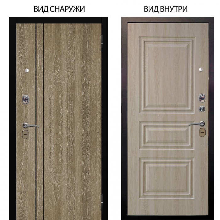 Стальная БЕРЛОГА XS / Гейджи Орех мраморный / Скиф Дуб филадельфия крем