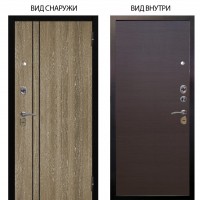 Стальная БЕРЛОГА XS / Гейджи Орех мраморный / Элегант Венге горизонт