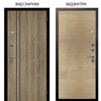 Стальная БЕРЛОГА XS / Гейджи Орех мраморный / Элегант Дорс светлый горизонт